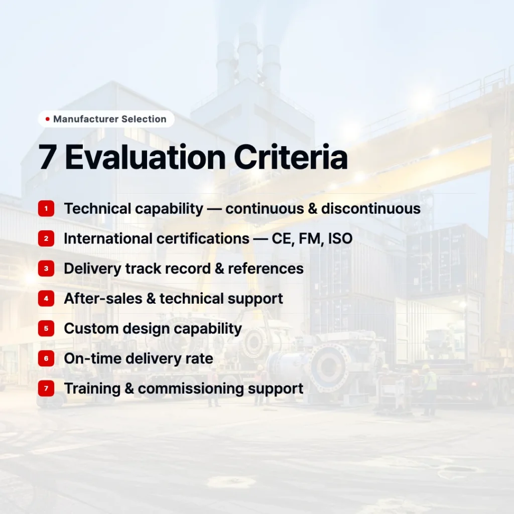 Sandwich Panel Machine Manufacturer 7 Evaluation Criteria