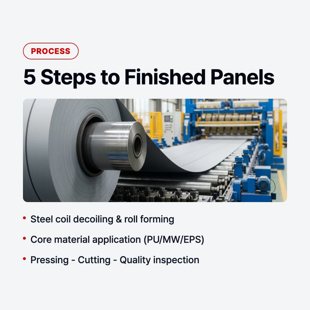Sandwich Panel Manufacturing Process: Step-by-Step Technical Overview